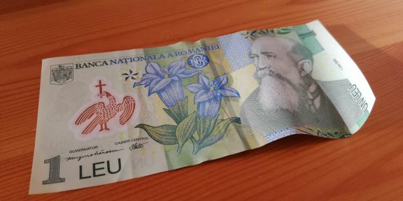 lej, Románia, pénz