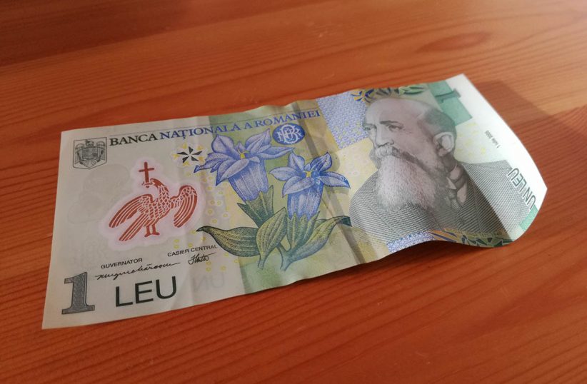 lej, Románia, pénz
