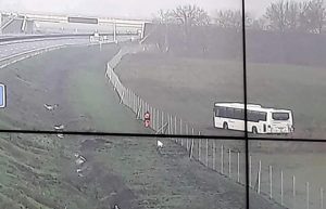 eltévedt busz, Szarvas, Békés megye