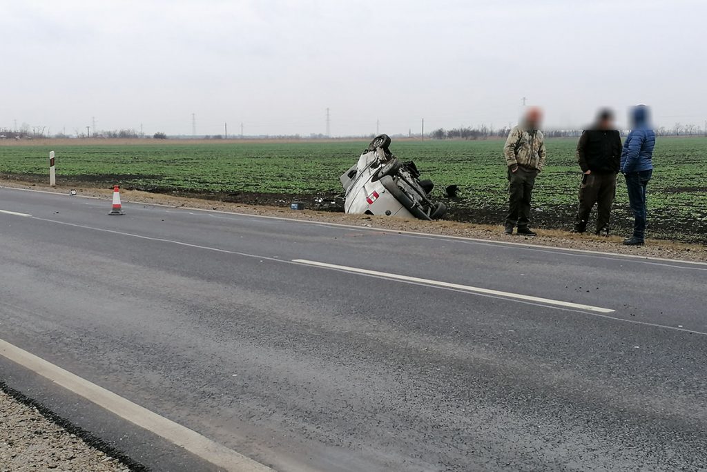 baleset Csorvás közelében