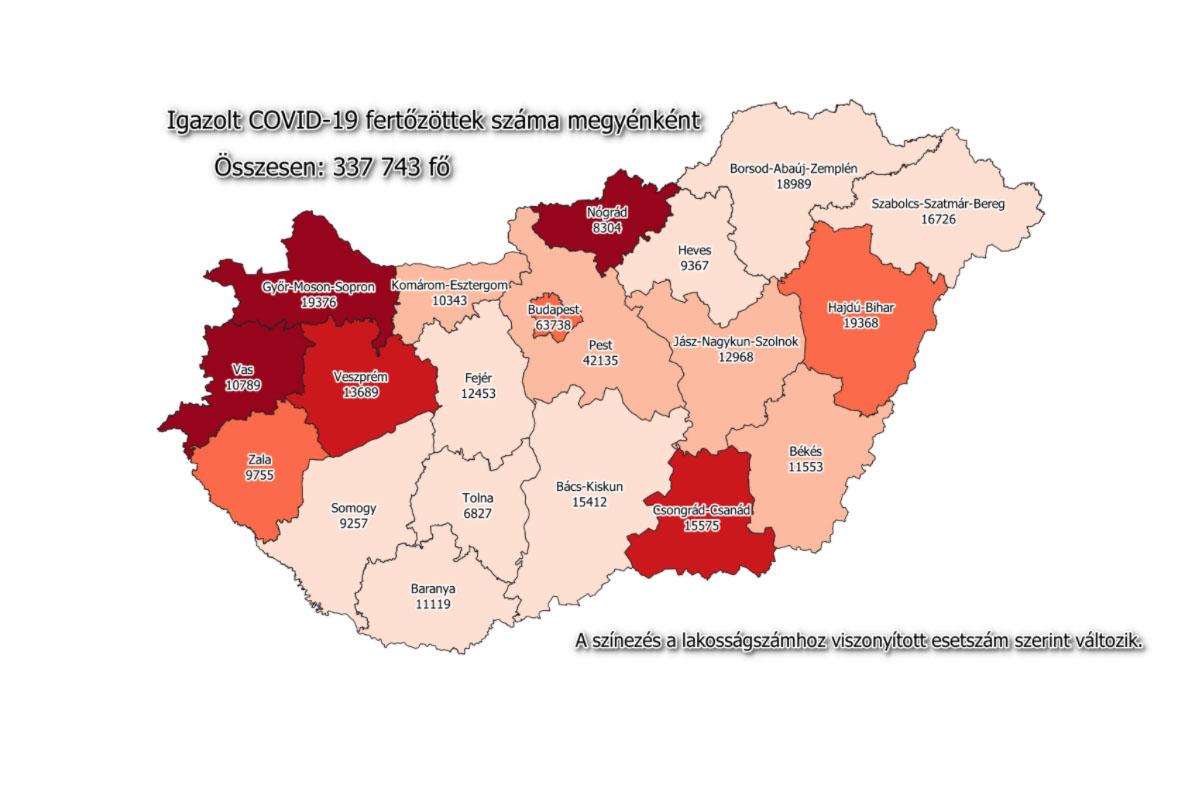 91 fővel emelkedett a beazonosított fertőzöttek száma Békés megyében