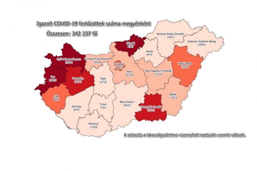 koronavírus fertőzöttek Békés megyében
