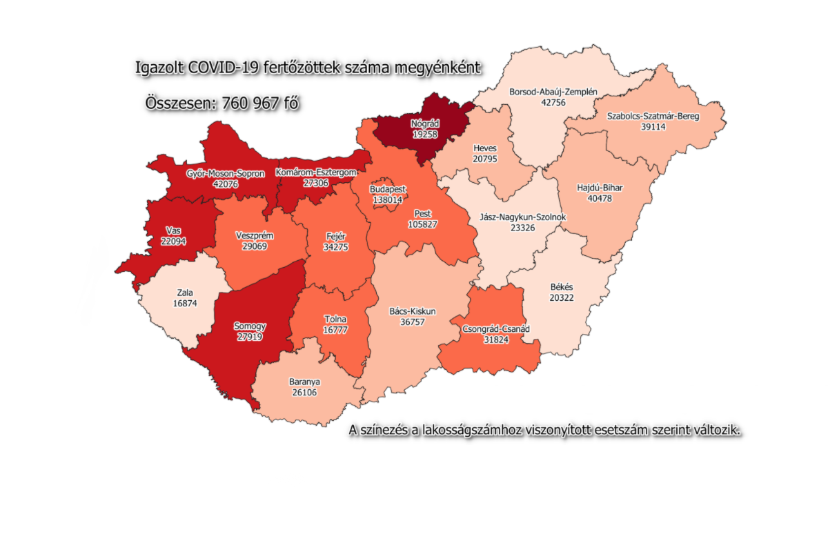 121 fővel emelkedett a fertőzöttek száma Békés megyében
