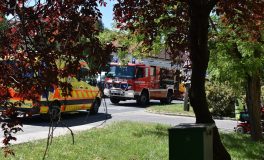 kigyulladt ház Békéscsabán, mentőhelikopter