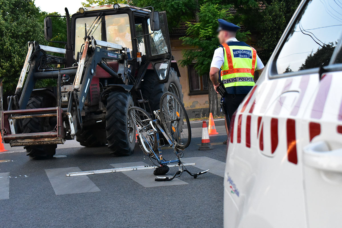 Traktoros ütött el kerékpárost Békéscsabán