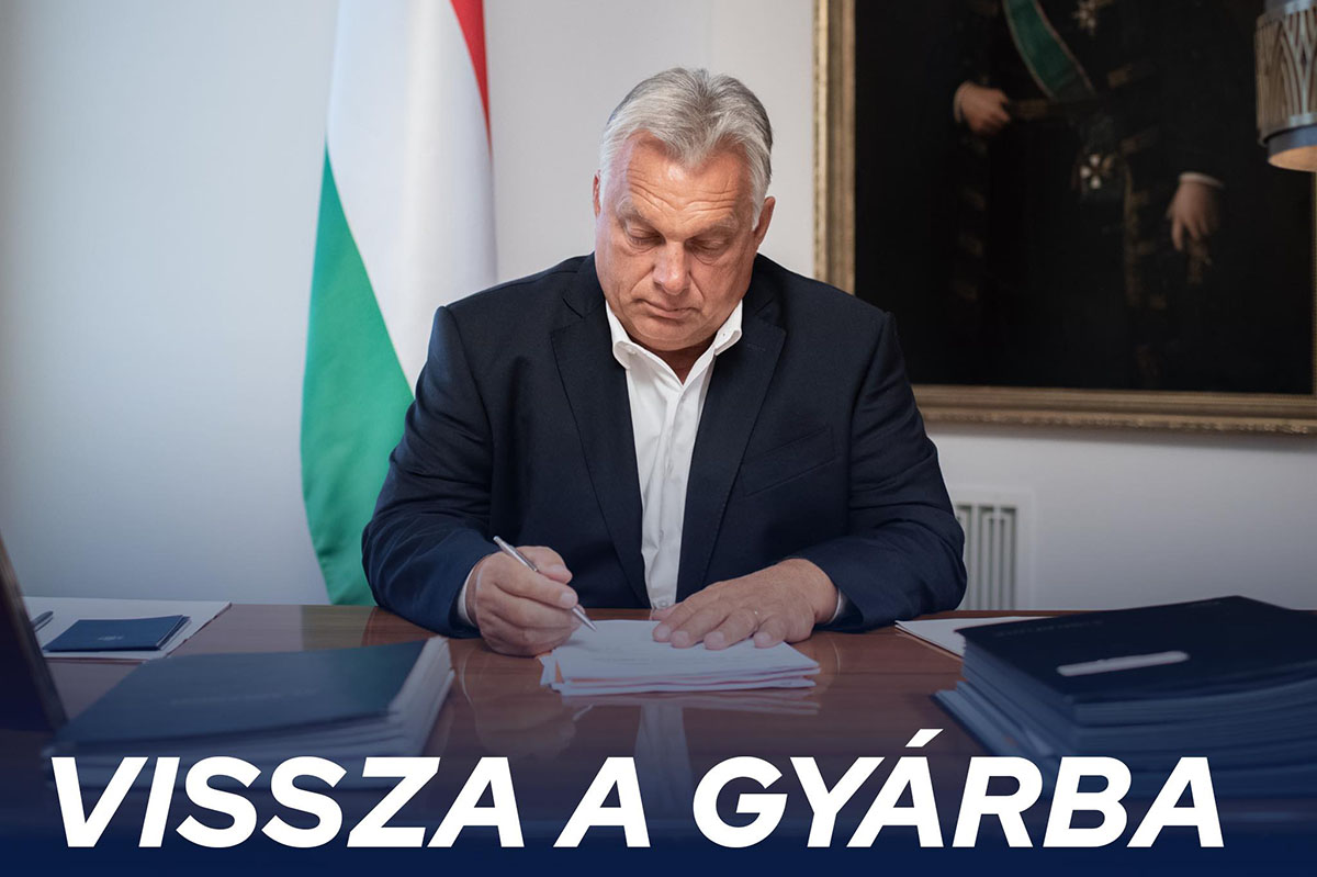 Orbán Viktor visszatért a gyárba