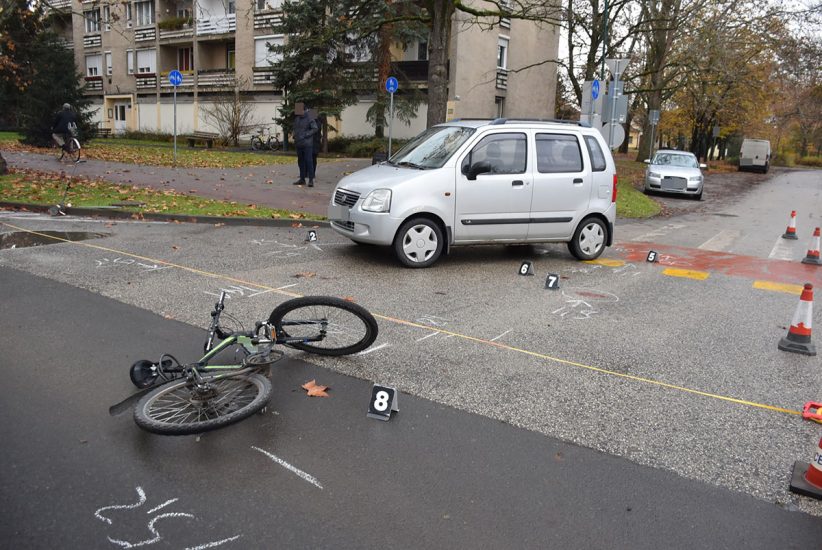 súlyosan megsérült biciklis Gyulán