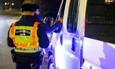 kék, rendőr ellenőrzés, roadpol, rendőrségi ellenőrzés