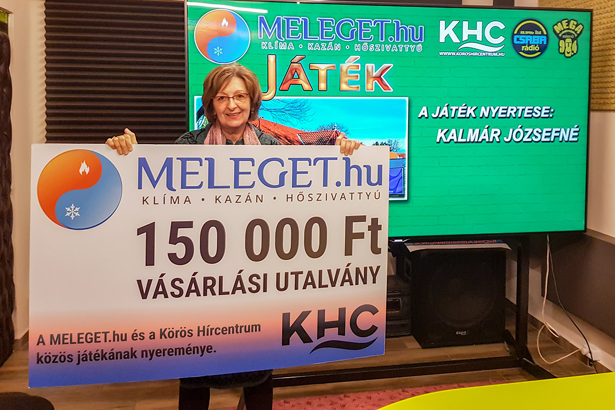 Nyertesünk átvette a 150.000 forint értékű MELEGET.hu vásárlási utalványt