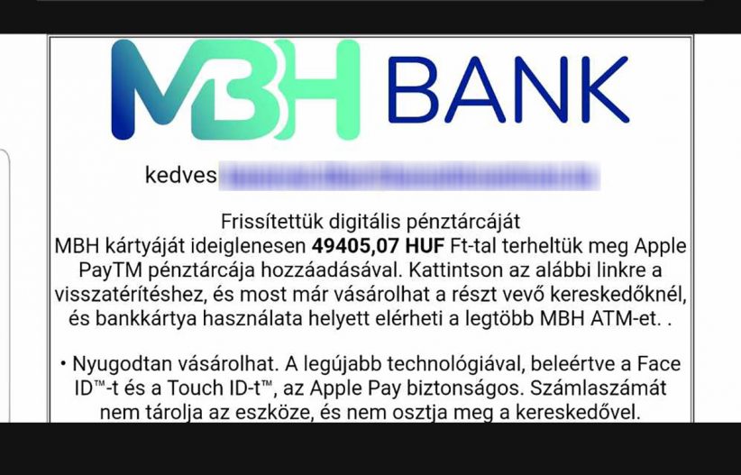 MBH banki csalás kísérlet