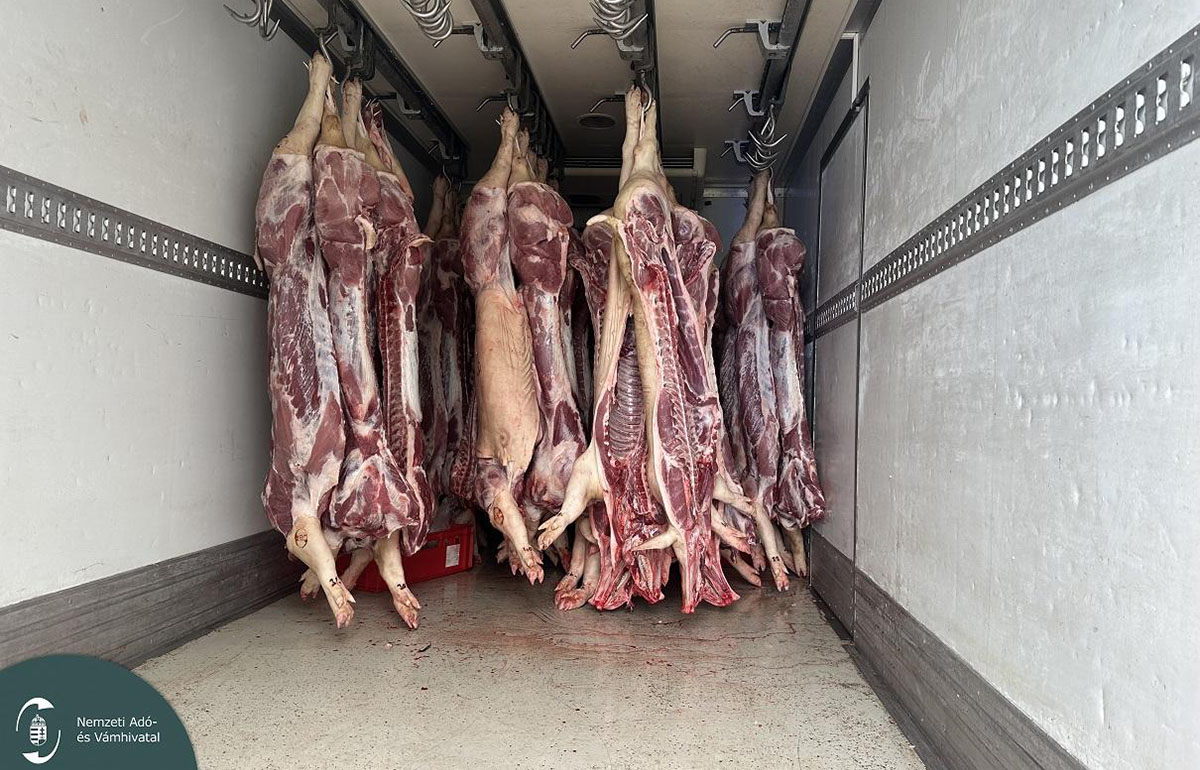2,5 tonna rothadásnak induló húst találtak a NAV pénzügyőrei Békésben