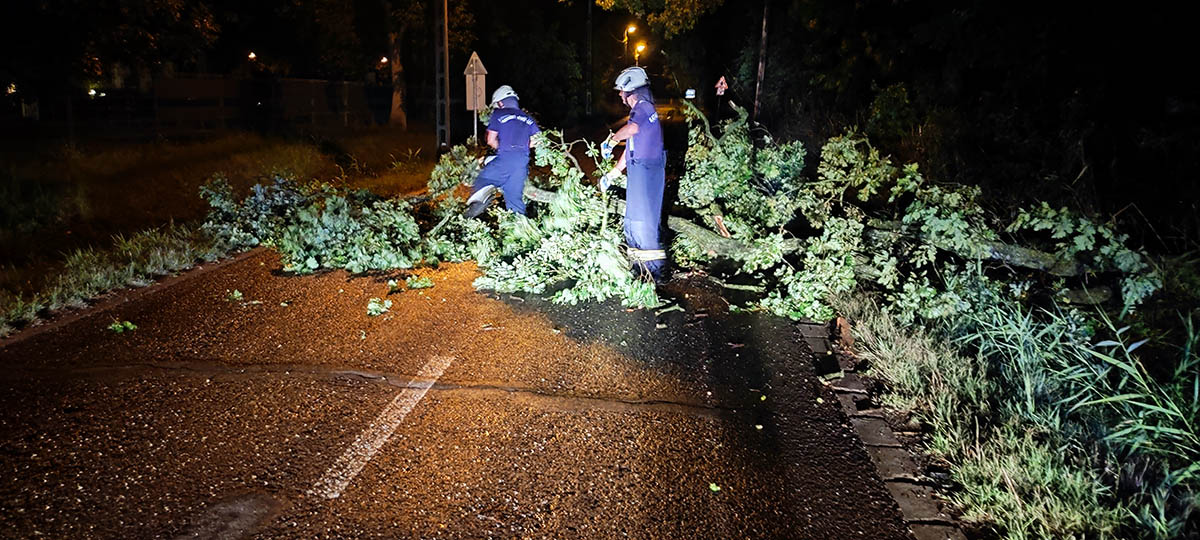 riasztották a tűzoltókat a zivataros időjárás miatt