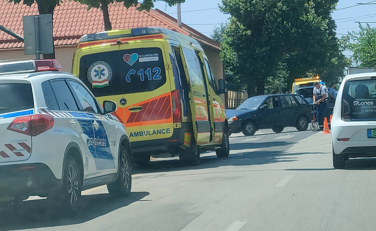 baleset a Franklin és Bessenyei sarkán