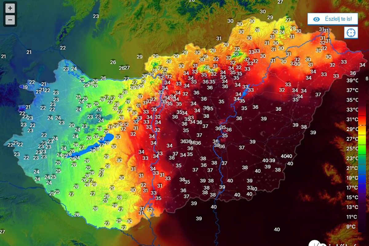 Átléptük a 41 fokot délkeleten, új melegrekord született