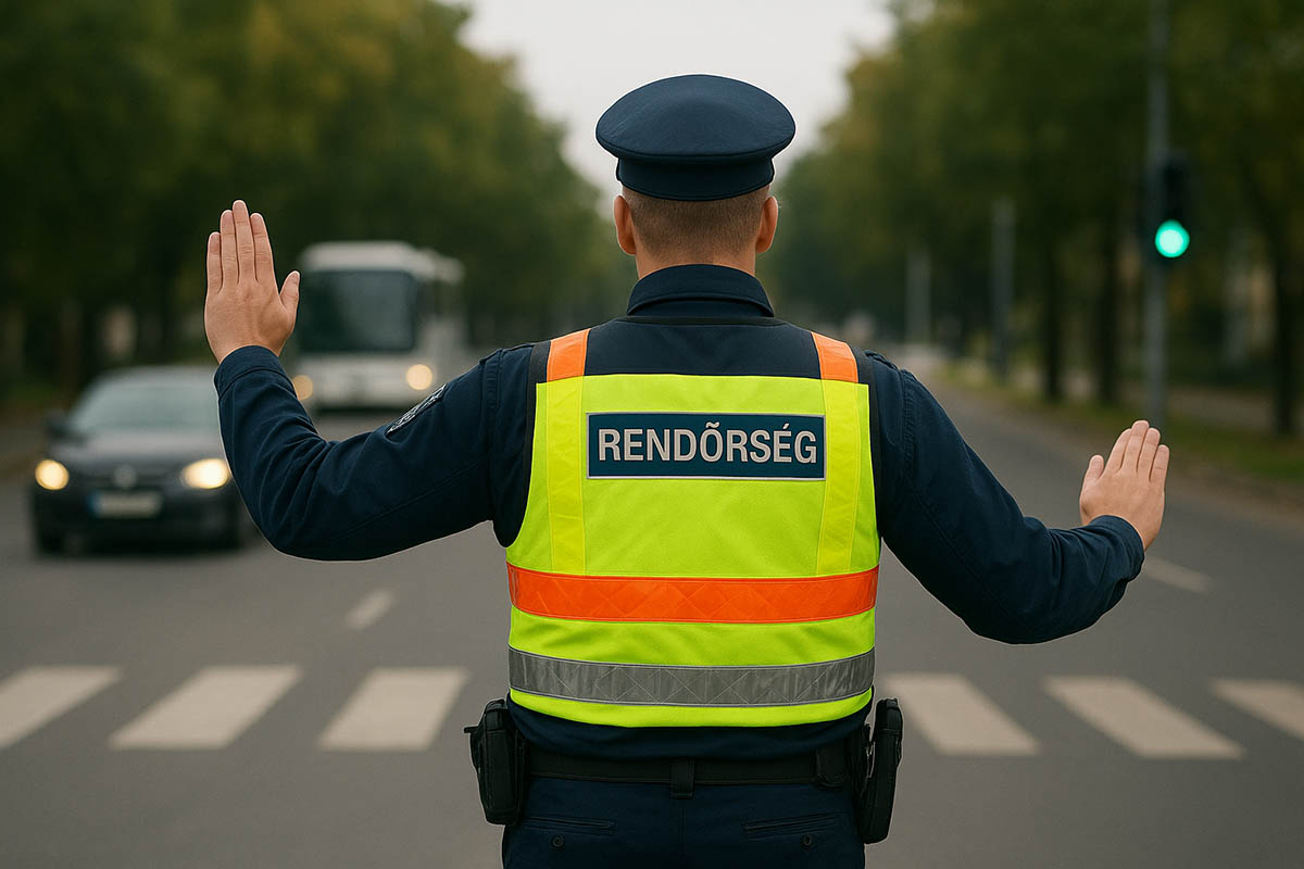 Forgalomirányító gyakorlat Békéscsabán – figyeljük a rendőrök jelzéseit!