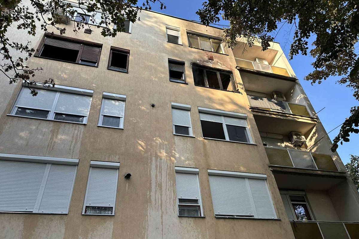 Tűz ütött ki egy békéscsabai társasházi lakásban