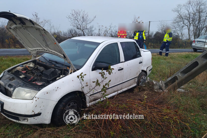 Villanyoszlopnak ütközött Békéscsaba