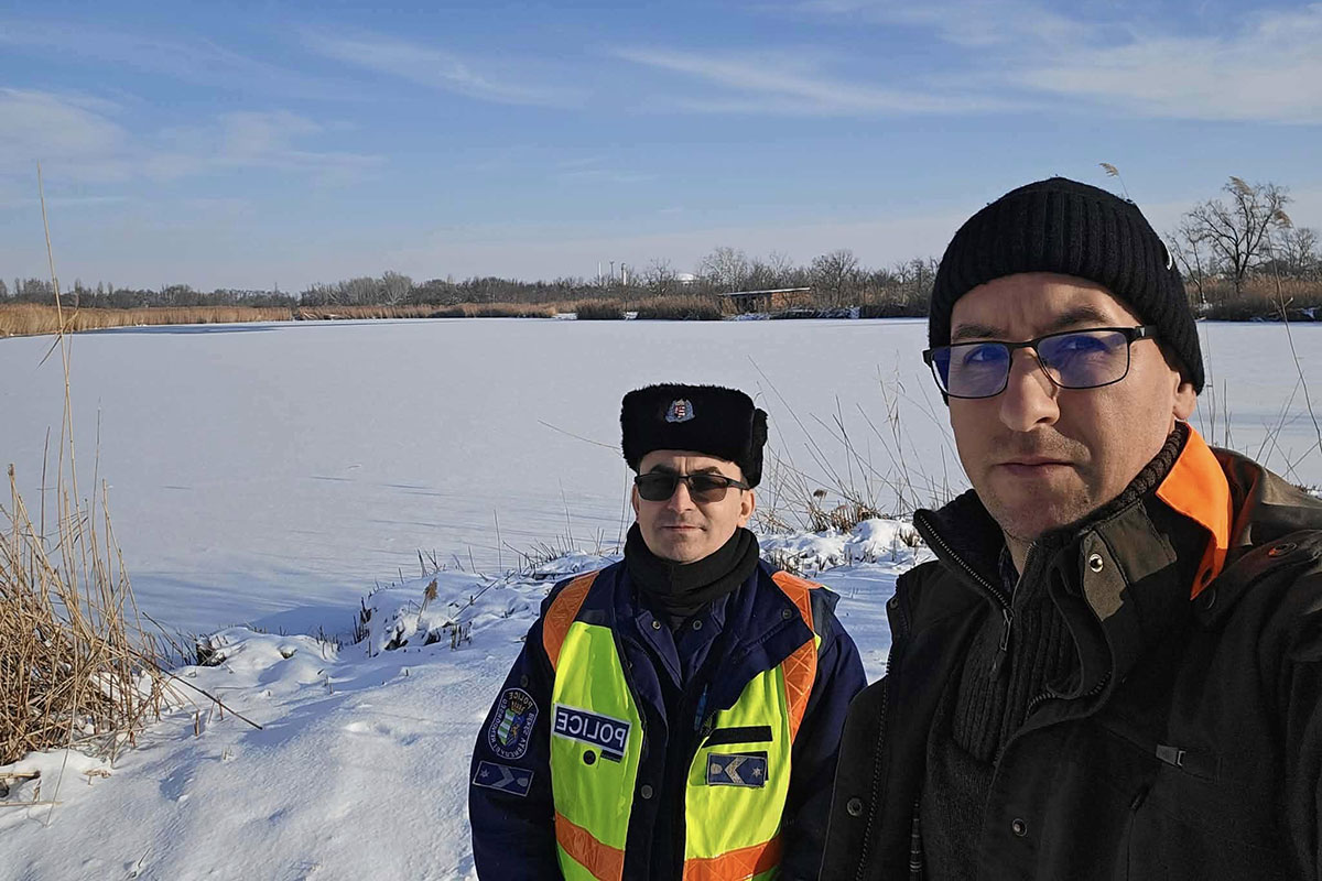 tilos és veszélyes a jégre menni