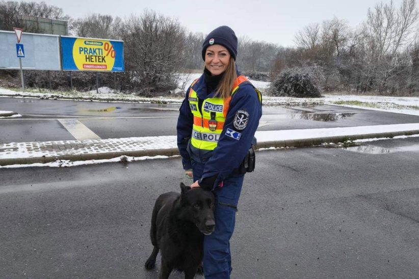 kutyát mentettek a rendőrök Békéscsabán