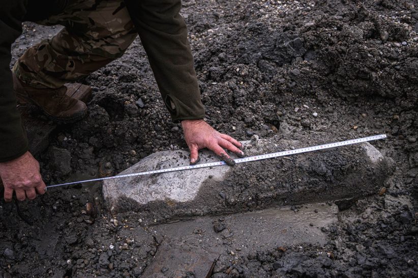 tűzszerész, bombát találtak