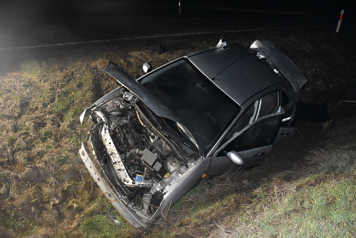 Árokba hajtott Békéscsaba külterületén