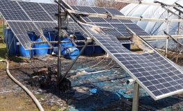 kigyulladt napelem Gyulán