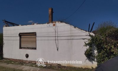 leégett ház Köröstarcsán