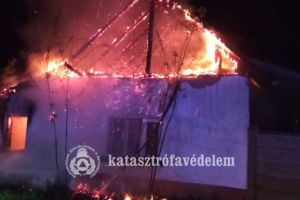 kigyulladt egy kunágotai lakóház