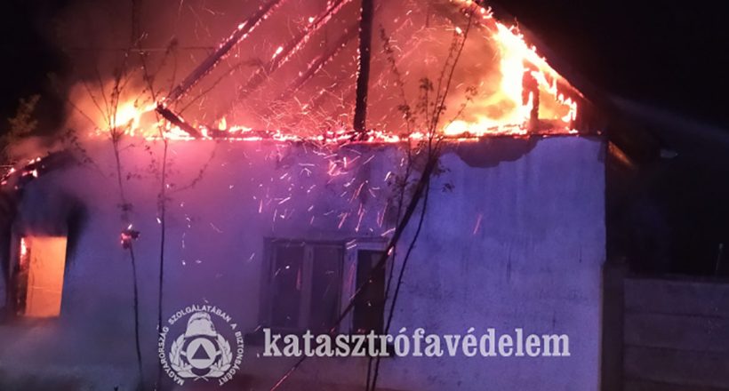 kigyulladt egy kunágotai lakóház