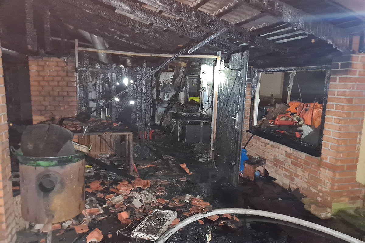 kigyulladt kazánház Mezőkovácsházán