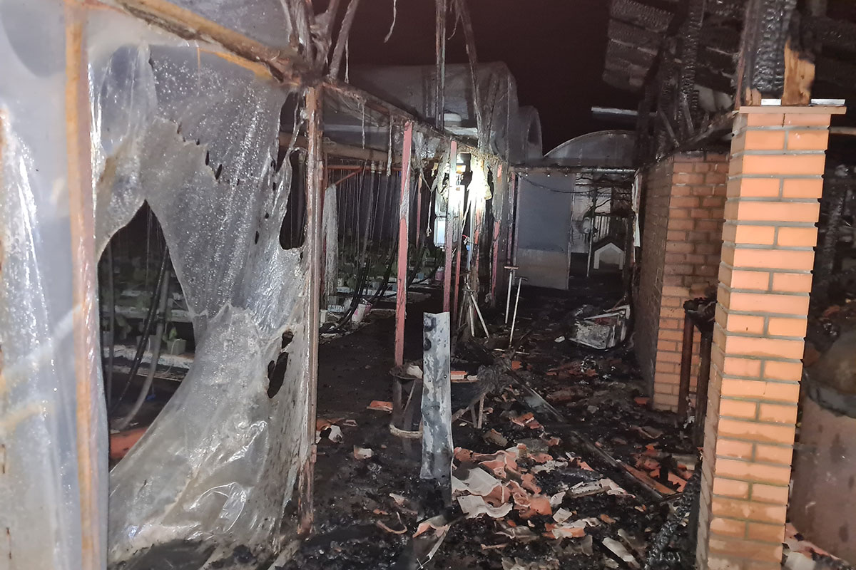 kigyulladt kazánház Mezőkovácsházán