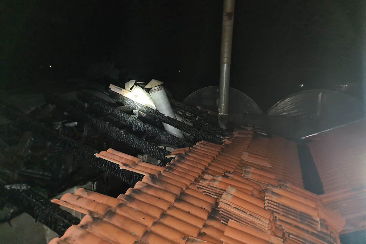 kigyulladt kazánház Mezőkovácsházán