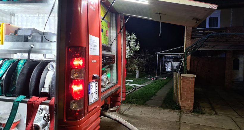 kigyulladt kazánház Mezőkovácsházán