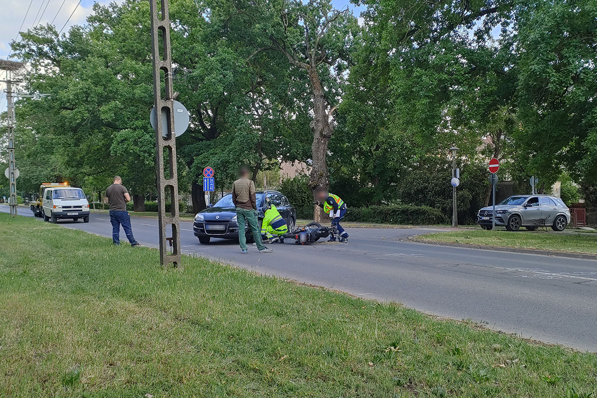 motoros baleset Békéscsaba