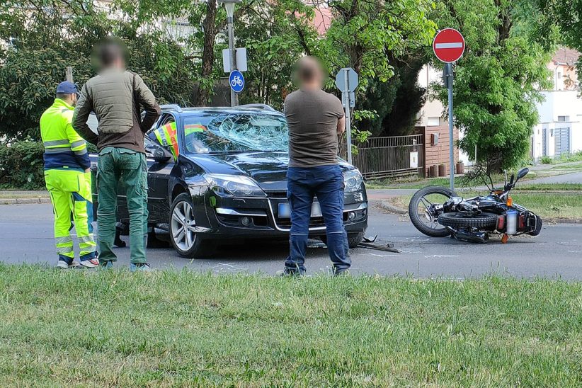 motoros baleset Békéscsaba