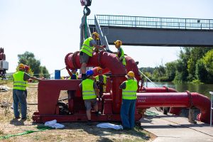 vízpótlási beavatkozás a Békési duzzasztónál