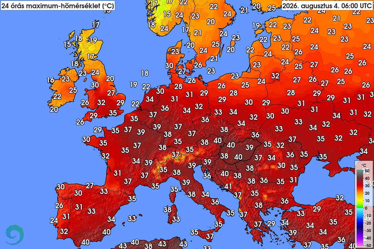 Hétfőn Magyarország volt Európa egyik legmelegebb országa