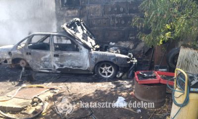 Hegesztés közben gyulladt ki egy személyautó Békésen