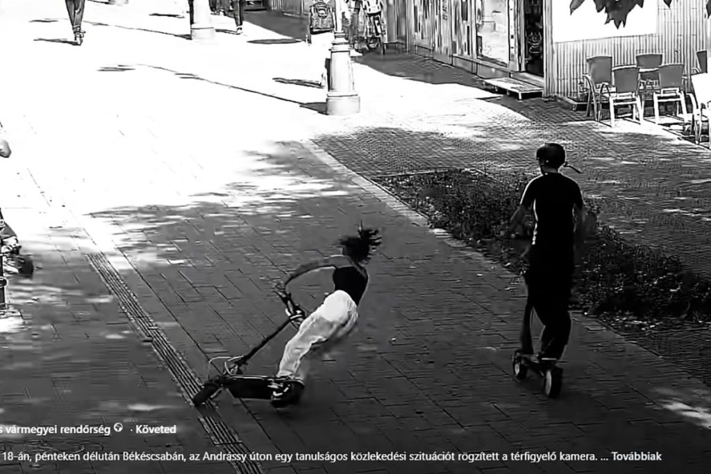 súlyos rollerbaleset Békéscsabán