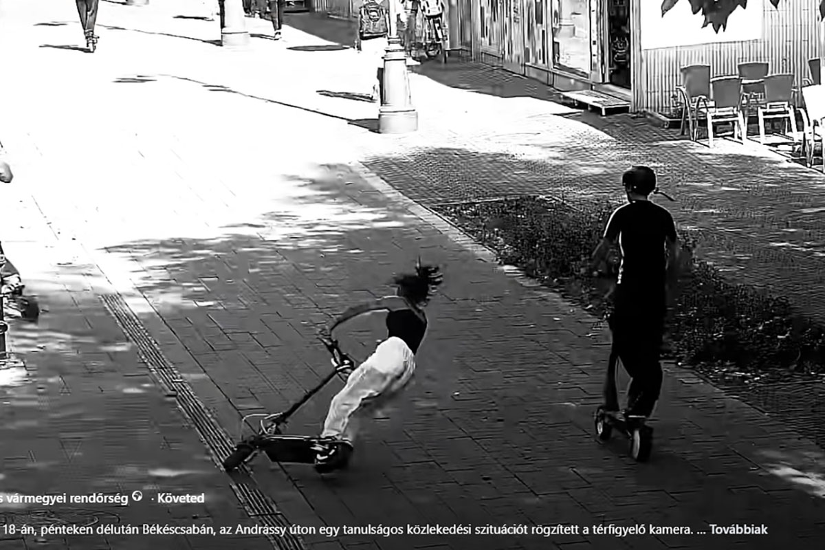 Drámai képsorokon a békéscsabai rolleres baleset